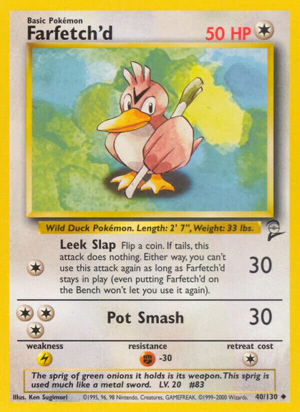 Farfetch'd 040/130 — Base Set 2 (English Pokémon TCG card)