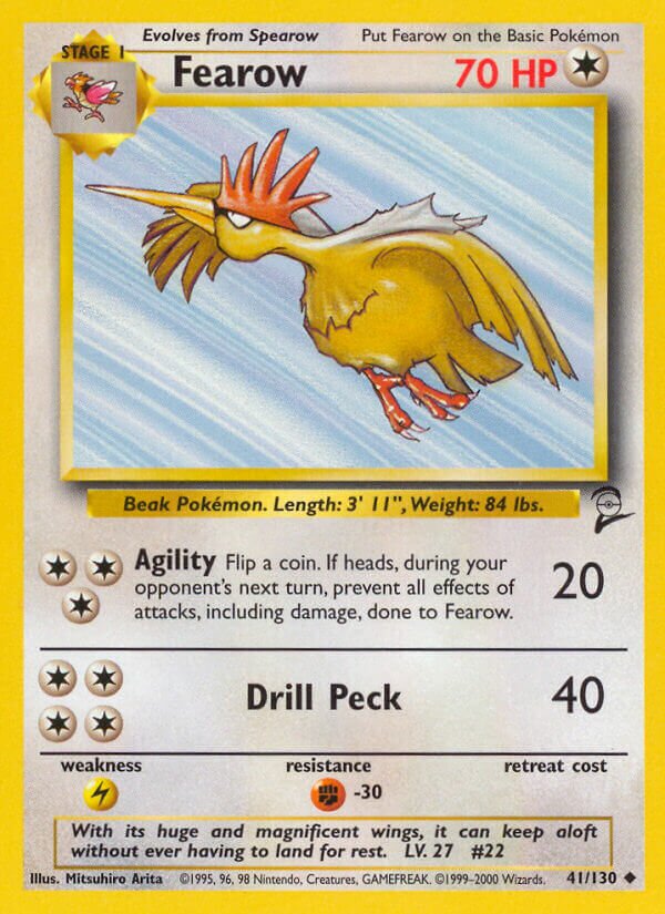 Fearow 041/130 — Base Set 2 (English Pokémon TCG card)