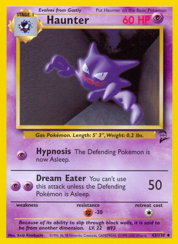 Haunter 043/130 — Base Set 2 (English Pokémon TCG card)