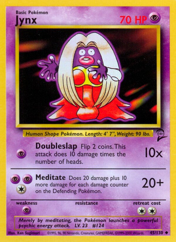 Jynx 045/130 — Base Set 2 (English Pokémon TCG card)