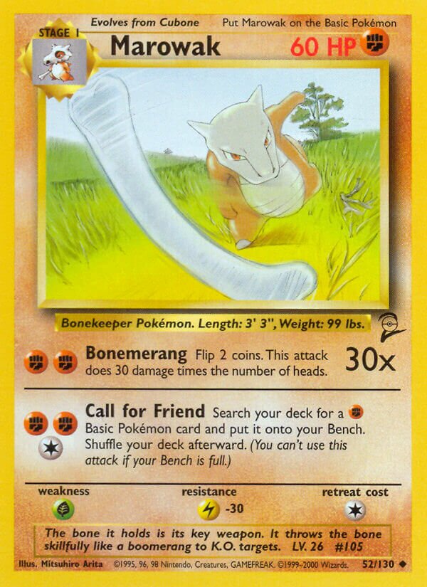 Marowak 052/130 — Base Set 2 (English Pokémon TCG card)