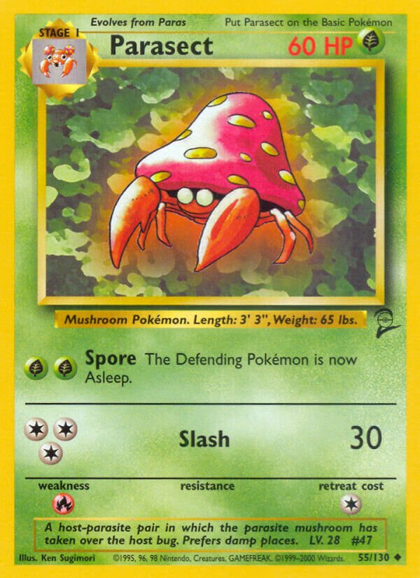 Parasect 055/130 — Base Set 2 (English Pokémon TCG card)
