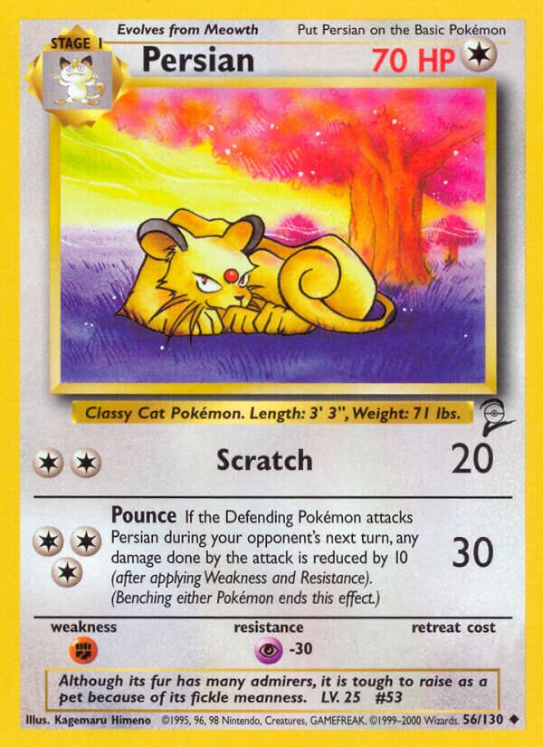 Persian 056/130 — Base Set 2 (English Pokémon TCG card)