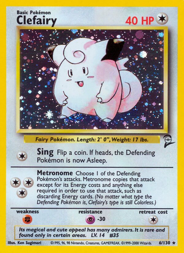 Clefairy 006/130 — Base Set 2 (English Pokémon TCG card)