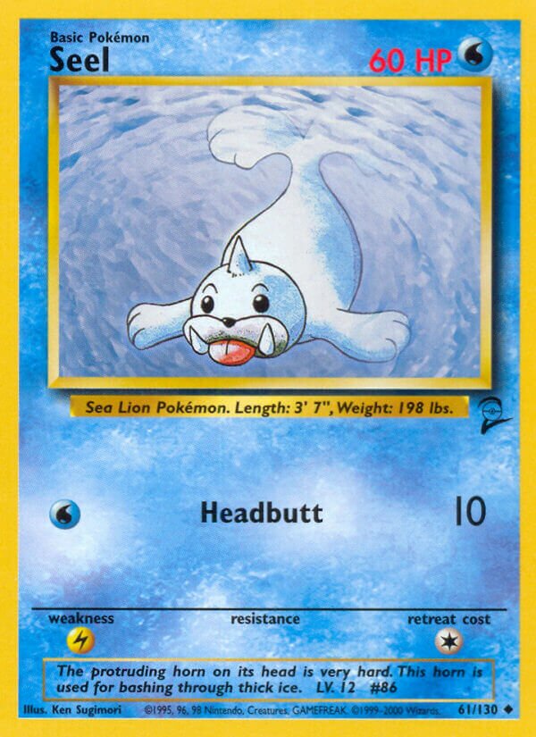 Seel 061/130 — Base Set 2 (English Pokémon TCG card)