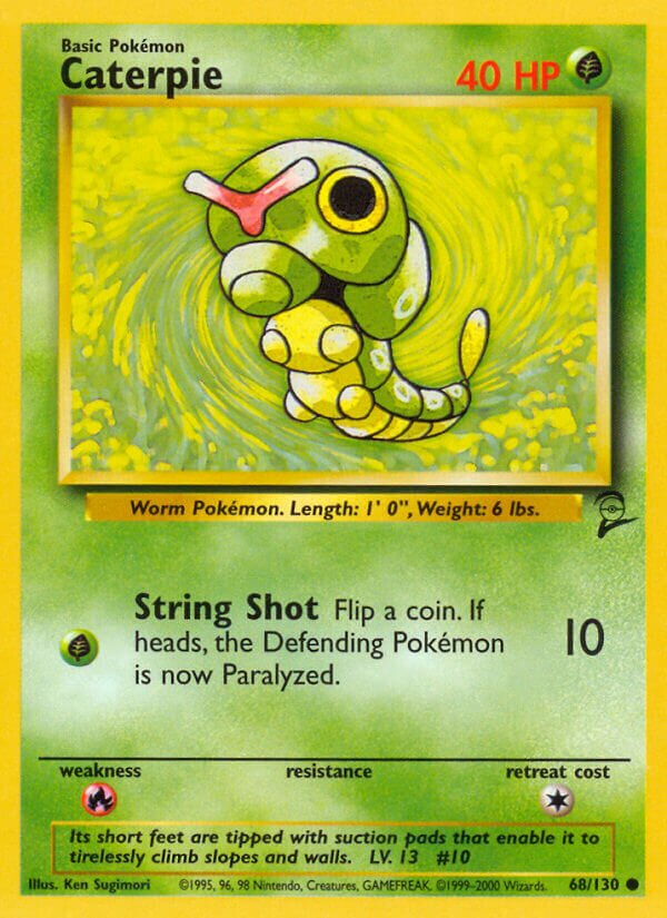 Caterpie 068/130 — Base Set 2 (English Pokémon TCG card)