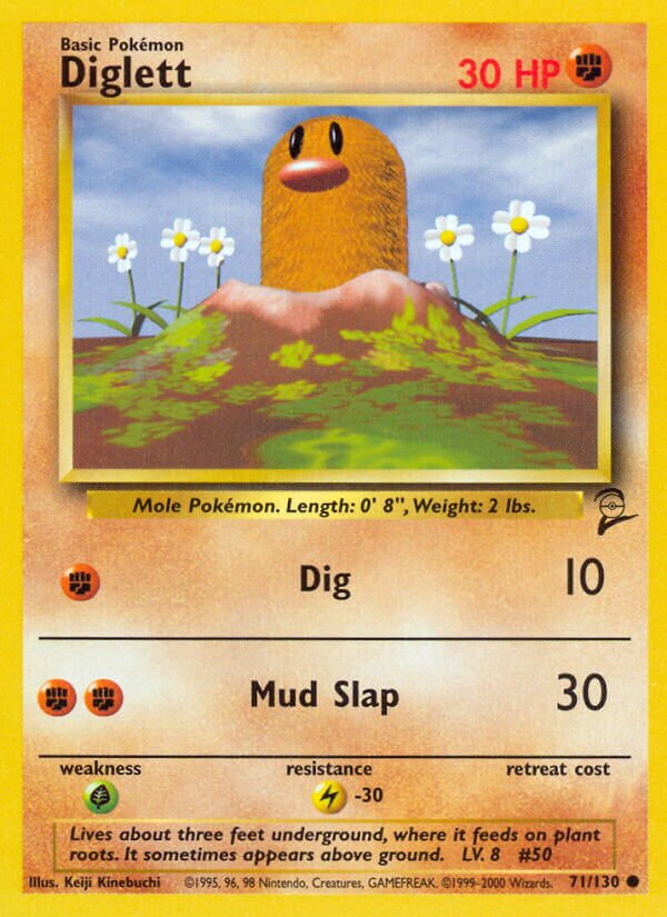 Diglett 071/130 — Base Set 2 (English Pokémon TCG card)