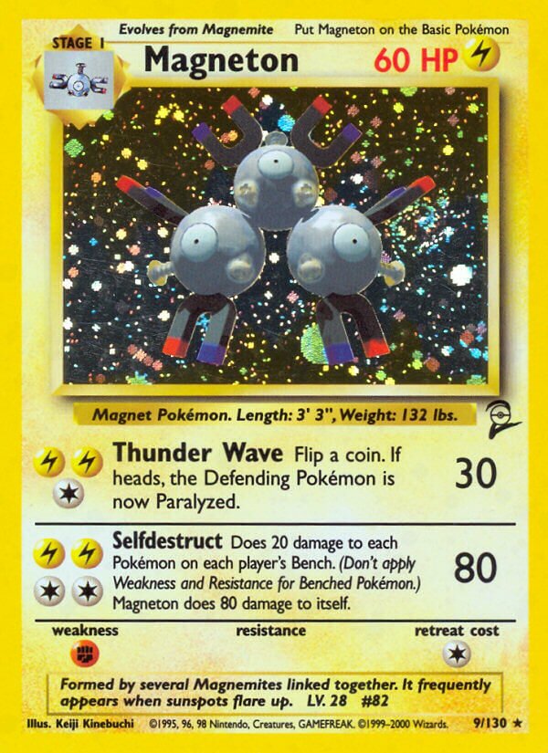 Magneton 009/130 — Base Set 2 (English Pokémon TCG card)