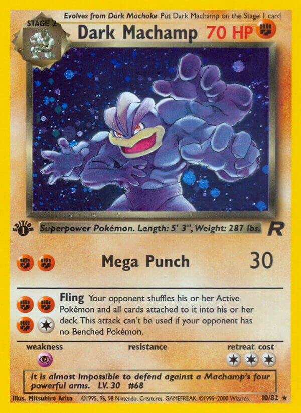 Dark Machamp 010/82 — Team Rocket (English Pokémon TCG card)