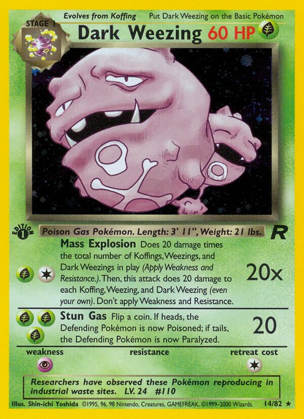 Dark Weezing 014/82 — Team Rocket (English Pokémon TCG card)