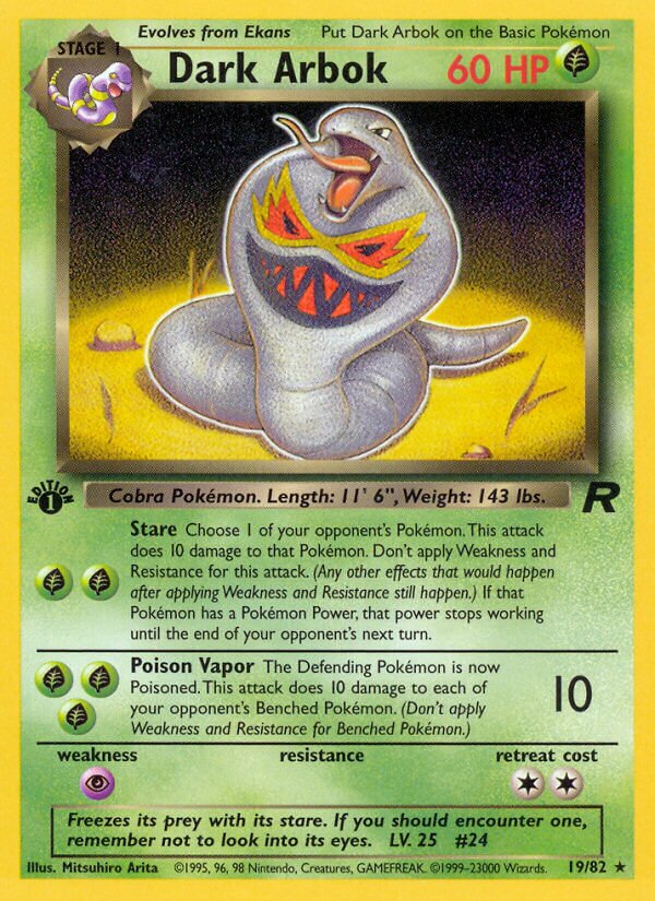 Dark Arbok 019/82 — Team Rocket (English Pokémon TCG card)