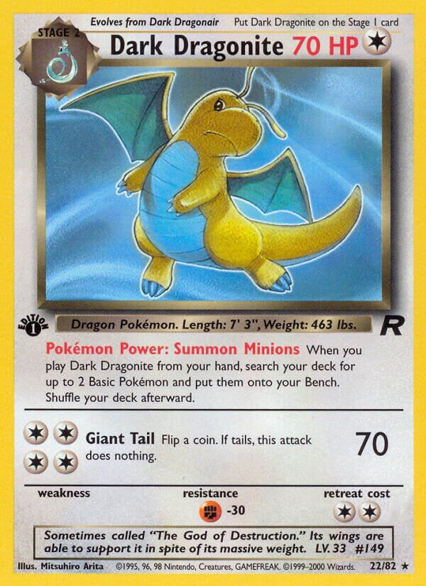 Dark Dragonite 022/82 — Team Rocket (English Pokémon TCG card)
