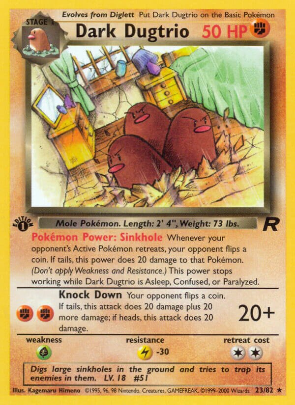Dark Dugtrio 023/82 — Team Rocket (English Pokémon TCG card)