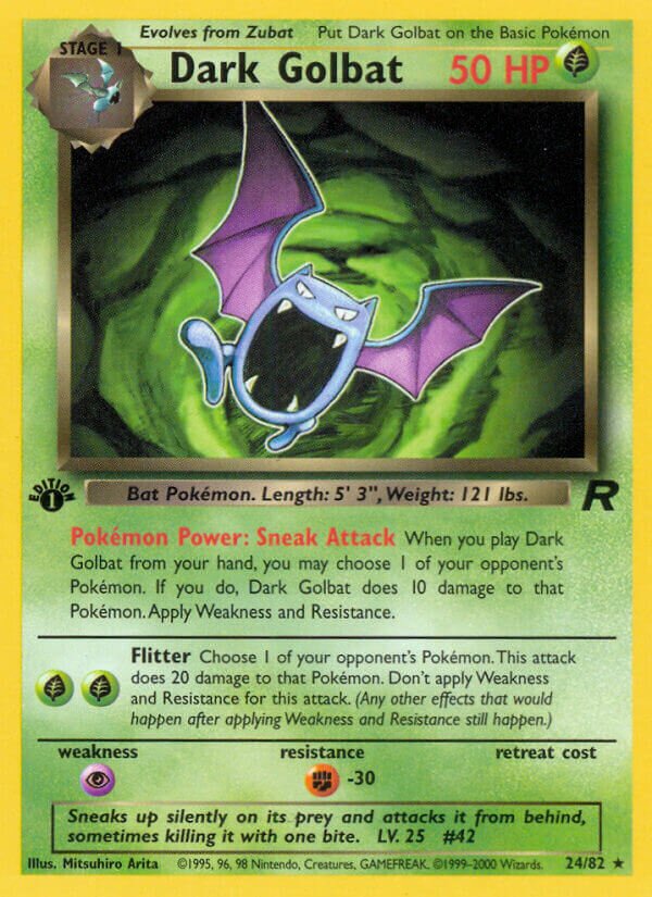 Dark Golbat 024/82 — Team Rocket (English Pokémon TCG card)