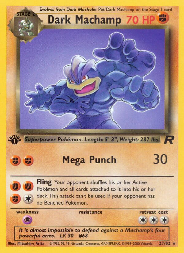Dark Machamp 027/82 — Team Rocket (English Pokémon TCG card)