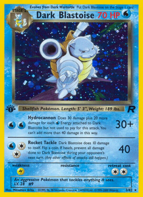 Dark Blastoise 003/82 — Team Rocket (English Pokémon TCG card)