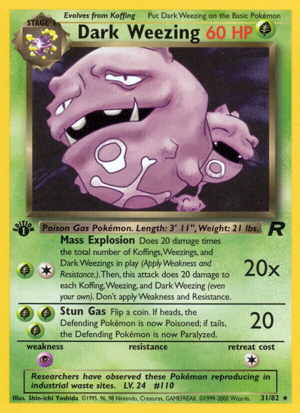 Dark Weezing 031/82 — Team Rocket (English Pokémon TCG card)