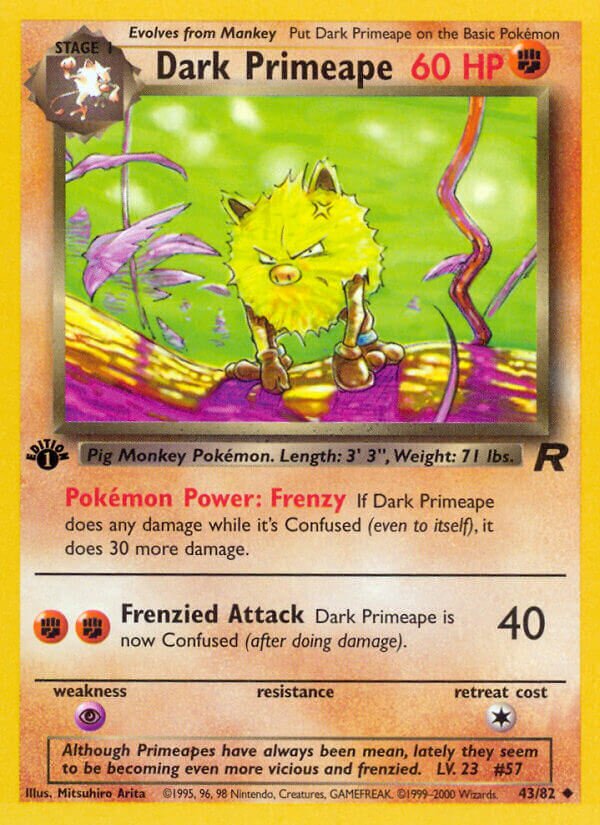 Dark Primeape 043/82 — Team Rocket (English Pokémon TCG card)