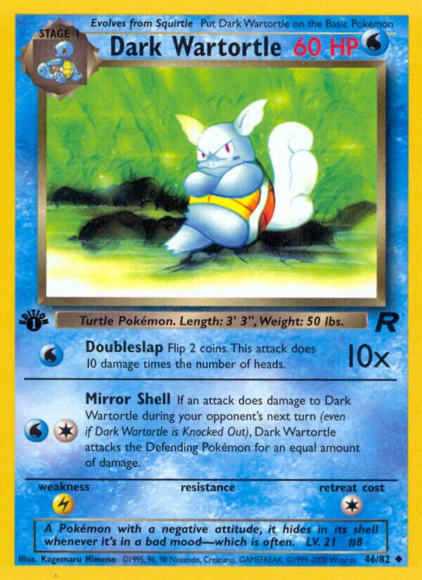 Dark Wartortle 046/82 — Team Rocket (English Pokémon TCG card)