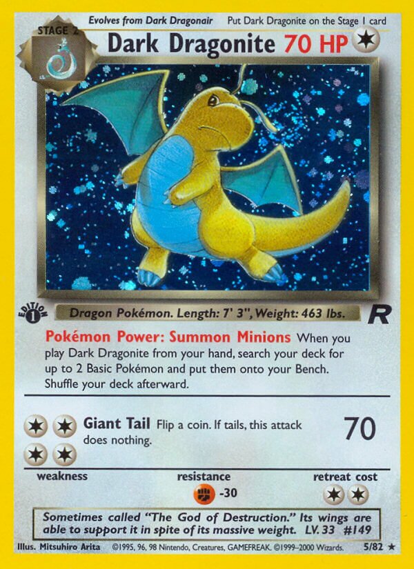 Dark Dragonite 005/82 — Team Rocket (English Pokémon TCG card)