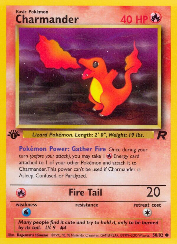 Charmander 050/82 — Team Rocket (English Pokémon TCG card)