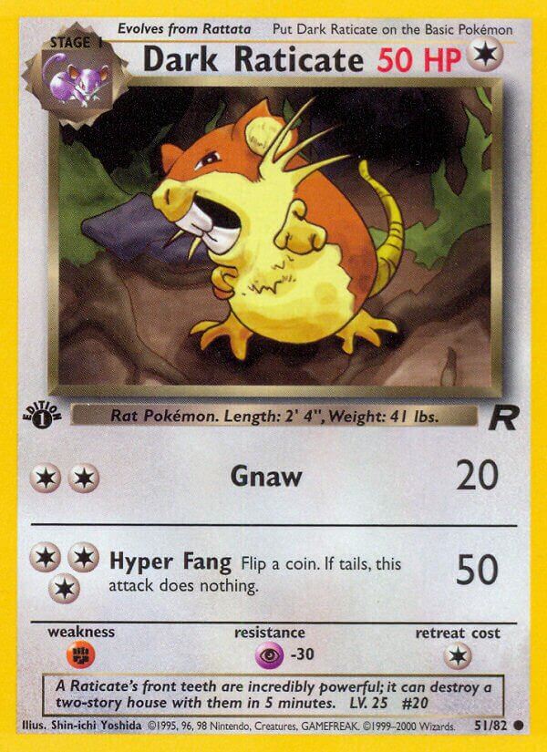Dark Raticate 051/82 — Team Rocket (English Pokémon TCG card)