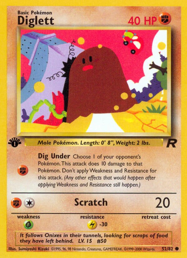 Diglett 052/82 — Team Rocket (English Pokémon TCG card)