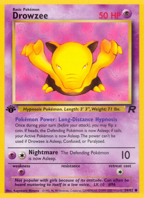 Drowzee 054/82 — Team Rocket (English Pokémon TCG card)