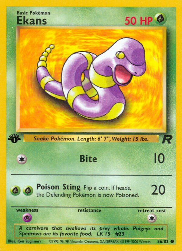 Ekans 056/82 — Team Rocket (English Pokémon TCG card)