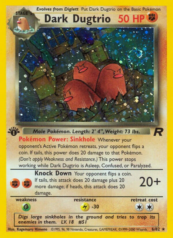Dark Dugtrio 006/82 — Team Rocket (English Pokémon TCG card)