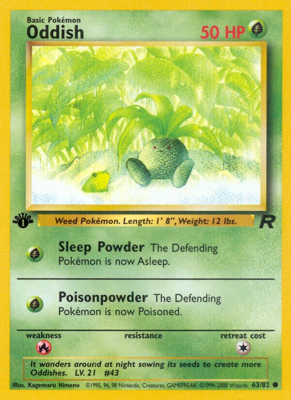 Oddish 063/82 — Team Rocket (English Pokémon TCG card)