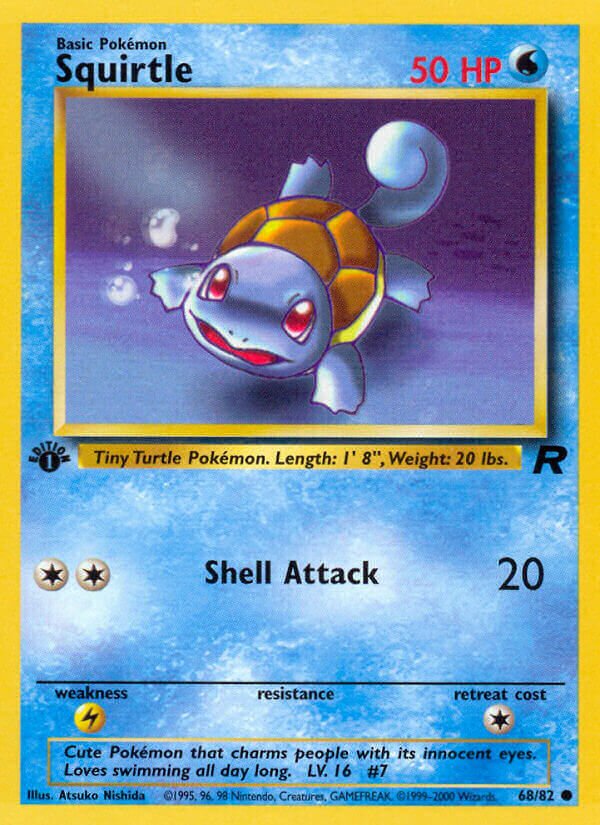 Squirtle 068/82 — Team Rocket (English Pokémon TCG card)