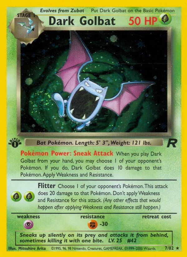 Dark Golbat 007/82 — Team Rocket (English Pokémon TCG card)