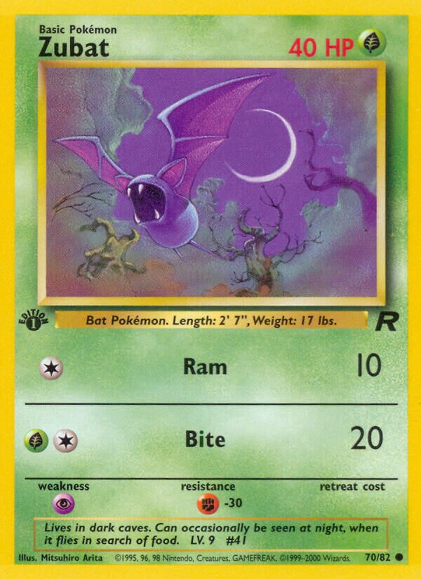 Zubat 070/82 — Team Rocket (English Pokémon TCG card)