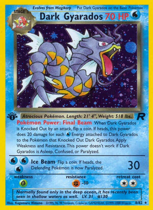 Dark Gyarados 008/82 — Team Rocket (English Pokémon TCG card)