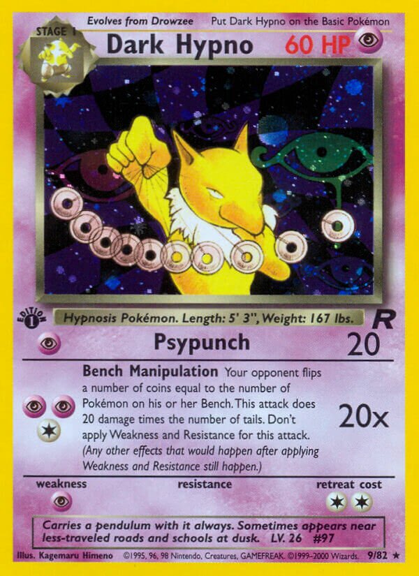 Dark Hypno 009/82 — Team Rocket (English Pokémon TCG card)