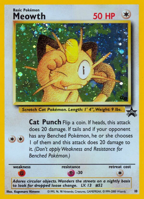 Meowth 010/53 — Wizards of the Coast Promos (English Pokémon TCG card)