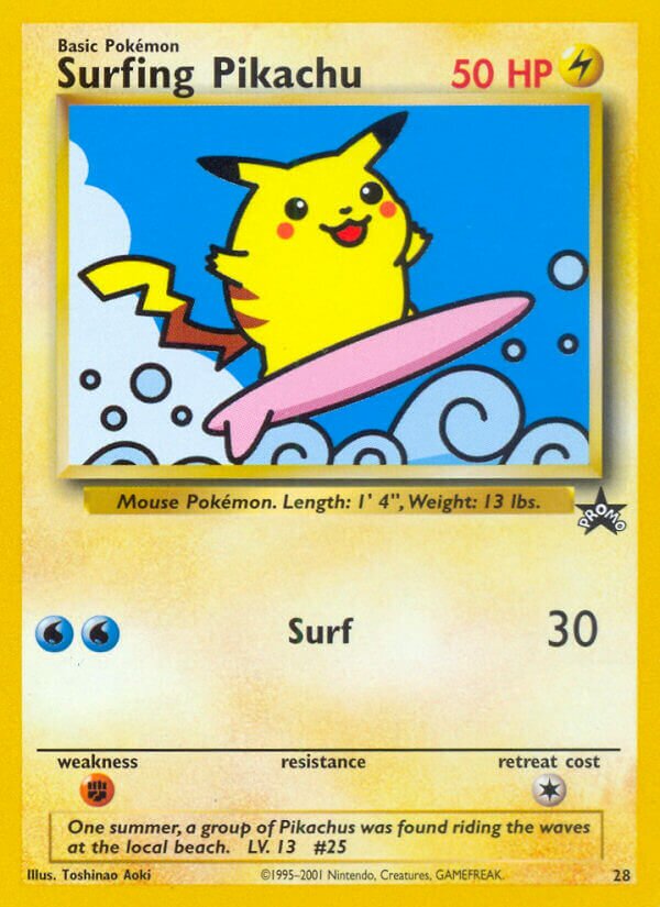 Surfing Pikachu 028/53 — Wizards of the Coast Promos (English Pokémon TCG card)