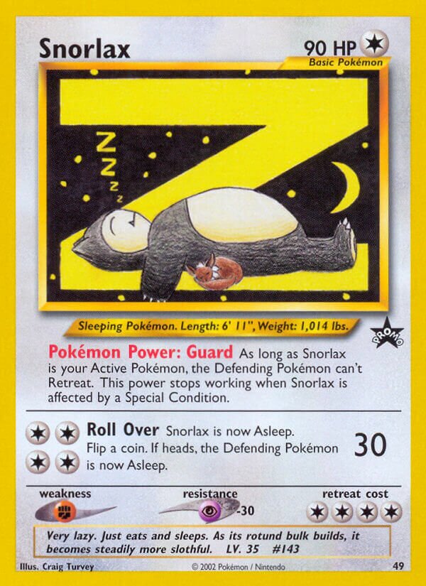 Snorlax 049/53 — Wizards of the Coast Promos (English Pokémon TCG card)