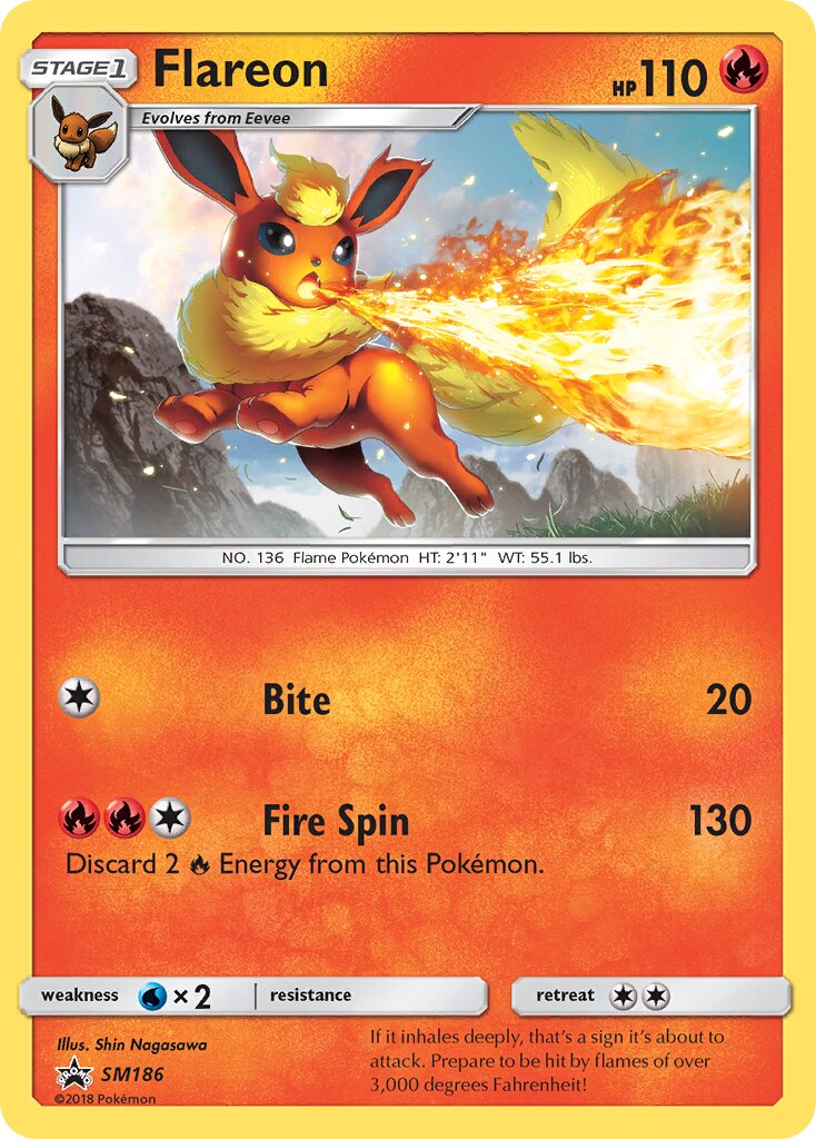 Flareon 186 — Battle Academy 2020 (Charizard) (English Pokémon TCG card)