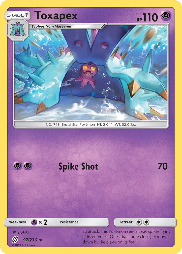 Toxapex 097 — Battle Academy 2020 (Mewtwo) (English Pokémon TCG card)