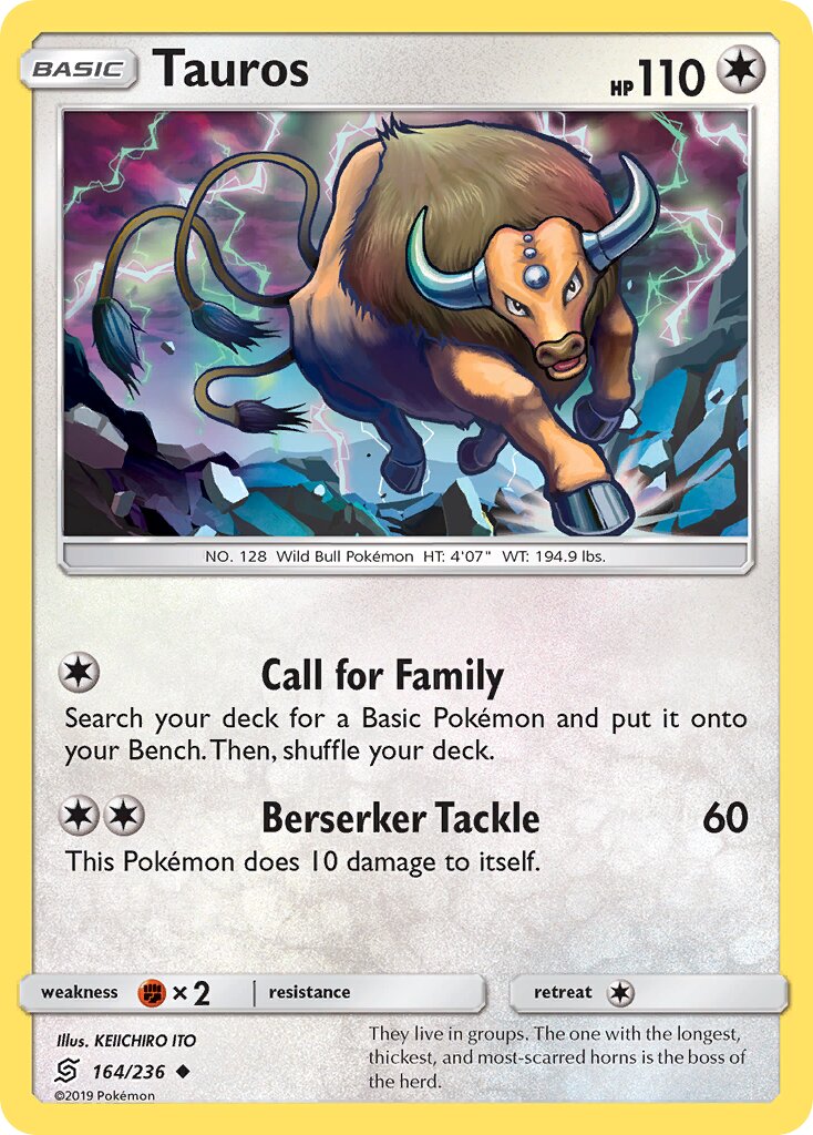 Tauros 164 — Battle Academy 2020 (Pikachu) (English Pokémon TCG card)