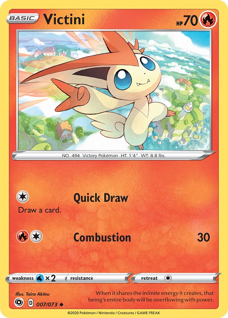 Victini 007 — Battle Academy 2022 (Cinderace) (English Pokémon TCG card)