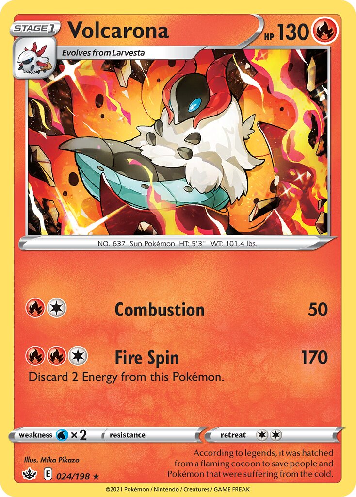Volcarona 024 — Battle Academy 2022 (Cinderace) (English Pokémon TCG card)