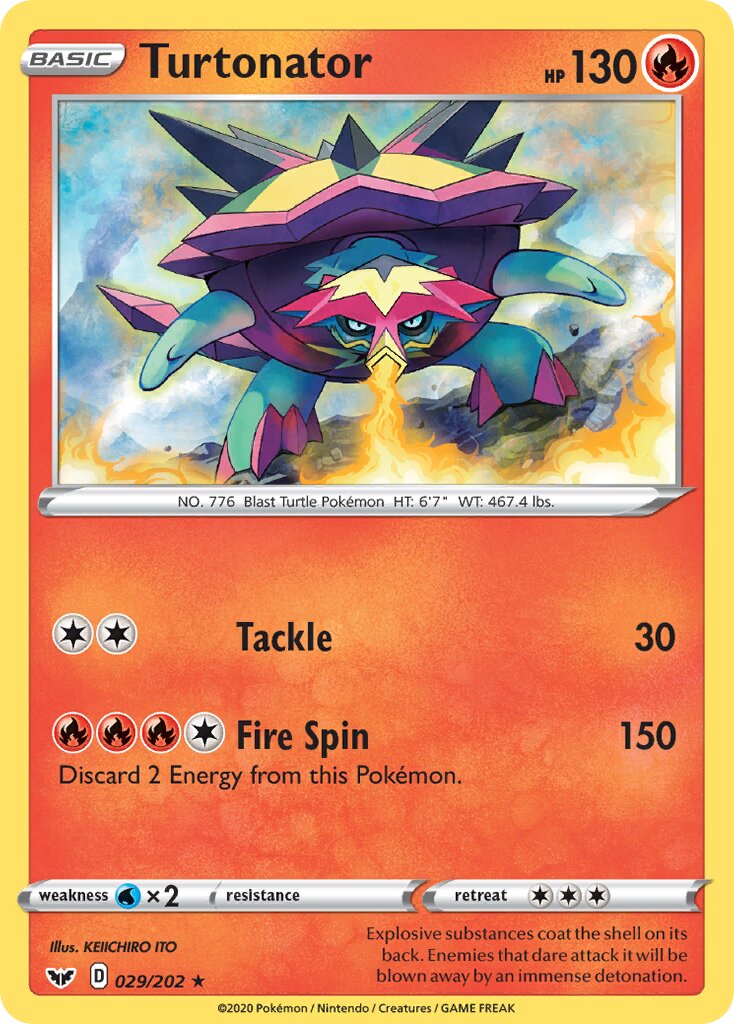 Turtonator 029 — Battle Academy 2022 (Cinderace) (English Pokémon TCG card)