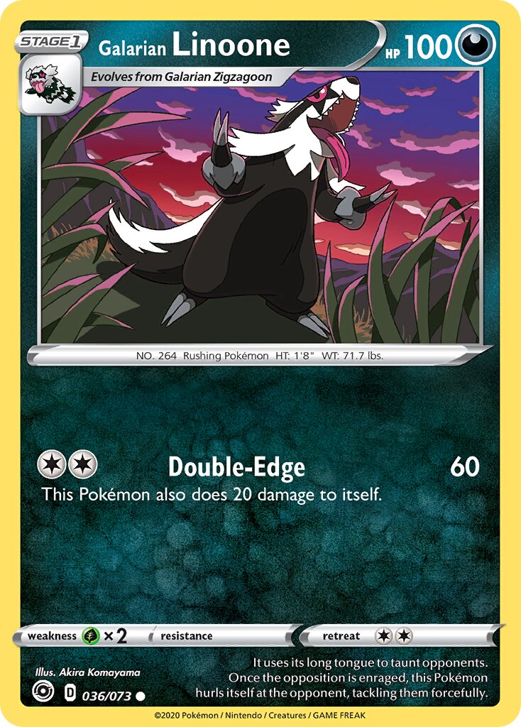 Galarian Linoone 036 — Battle Academy 2022 (Eevee) (English Pokémon TCG card)