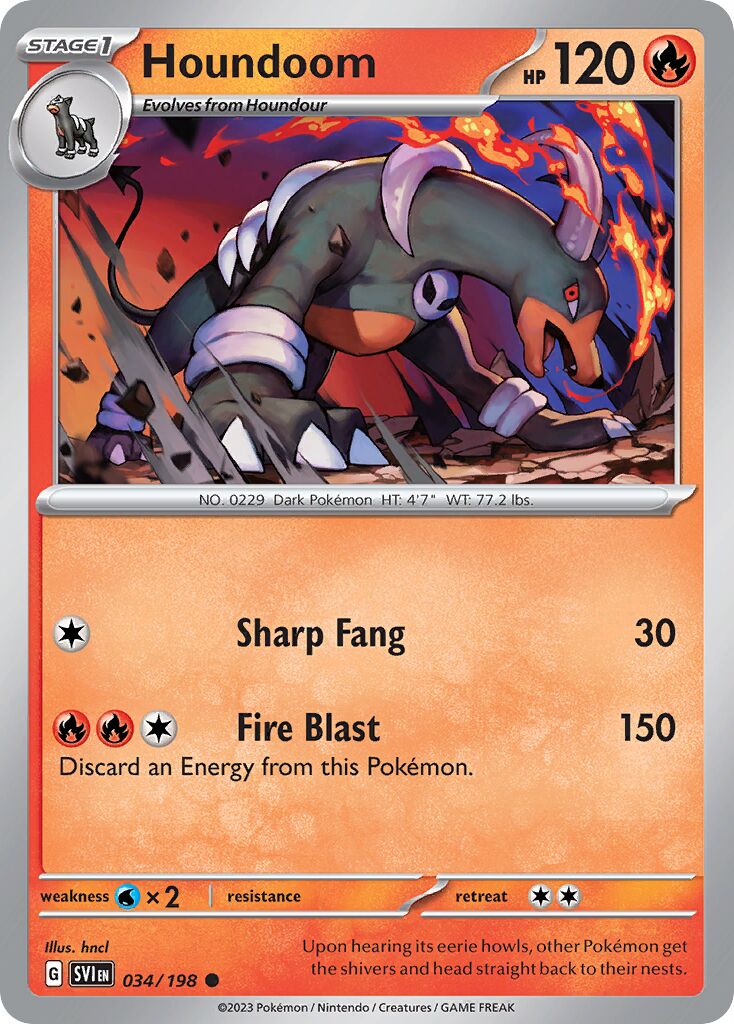 Houndoom 034 — Battle Academy 2024 (Armarouge) (English Pokémon TCG card)