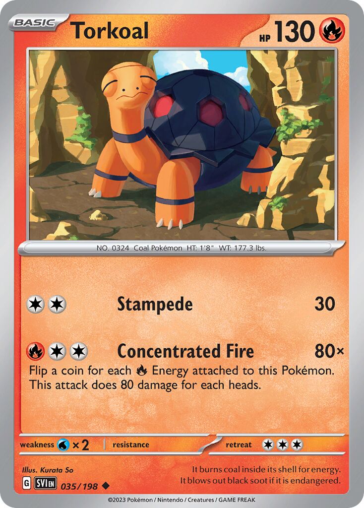 Torkoal 035 — Battle Academy 2024 (Armarouge) (English Pokémon TCG card)