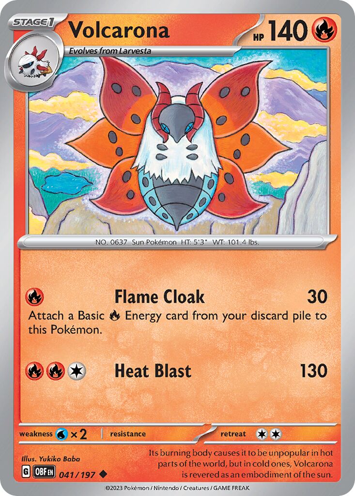Volcarona 041 — Battle Academy 2024 (Armarouge) (English Pokémon TCG card)