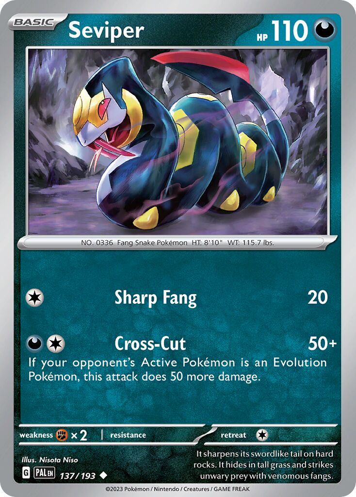 Seviper 137 — Battle Academy 2024 (Darkrai) (English Pokémon TCG card)